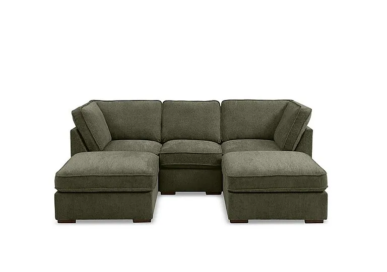 Emilia Small Fabric U-Shaped Sofa - Sofas and Armchairs - In Time for Christmas