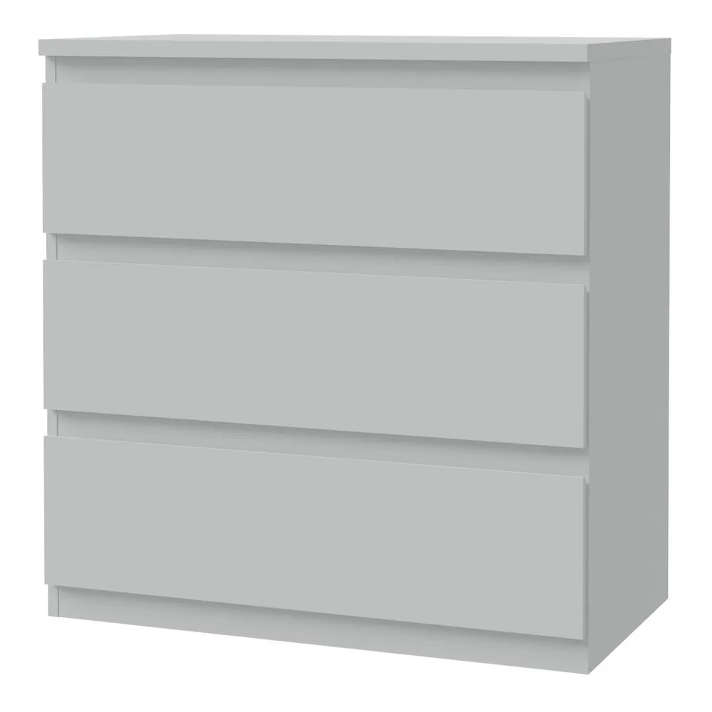 Furniture To Go Edmore 3 Drawer Chest in Light Grey 4