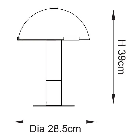 Vogue Zamora 2 Light Table Lamp 6