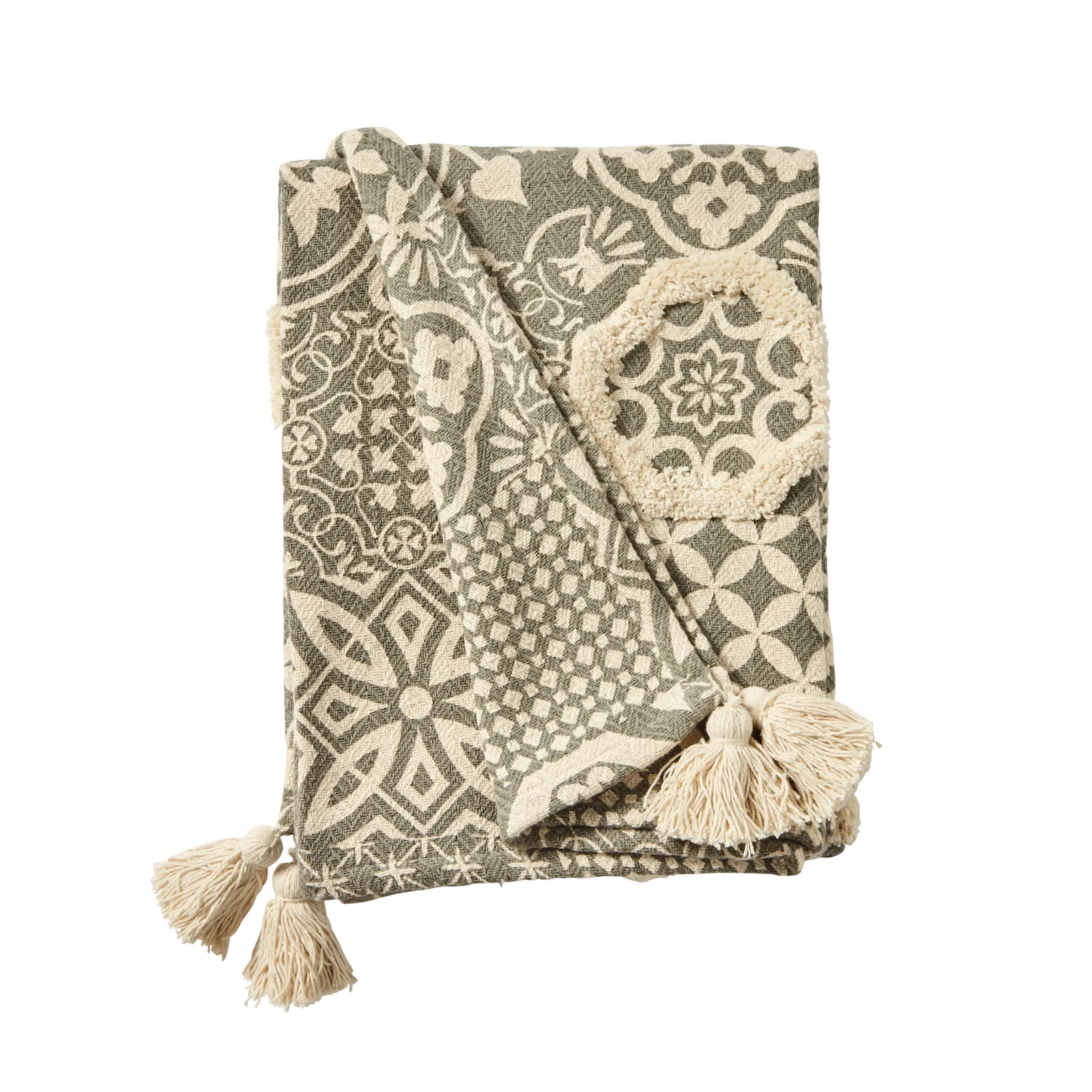 Purity Grey Tile Throw Grey