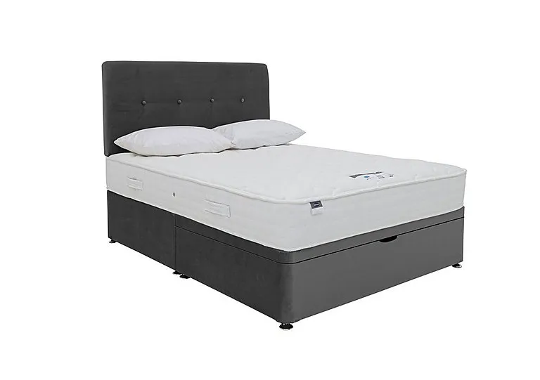 Eco Pocket Half Ottoman Divan Set - Double - Luxury Charcoal