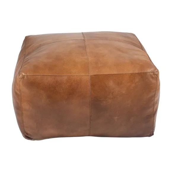Matteo Leather Pouffe 2