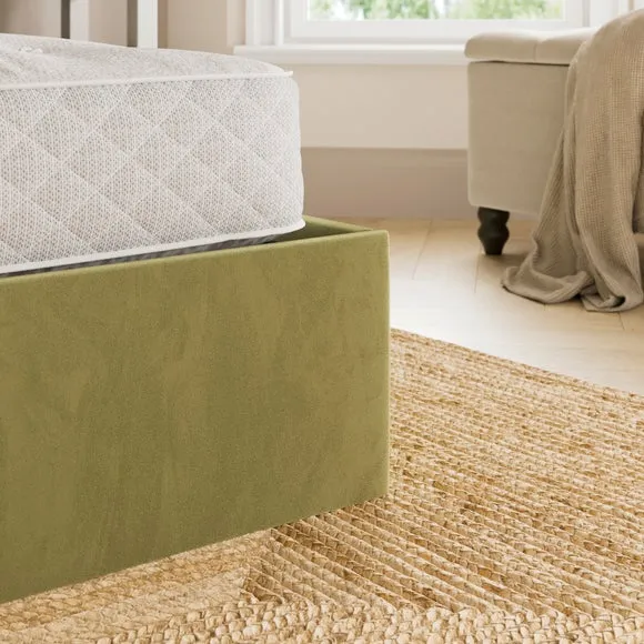 Maylee Velvet Ottoman Bed Frame 4