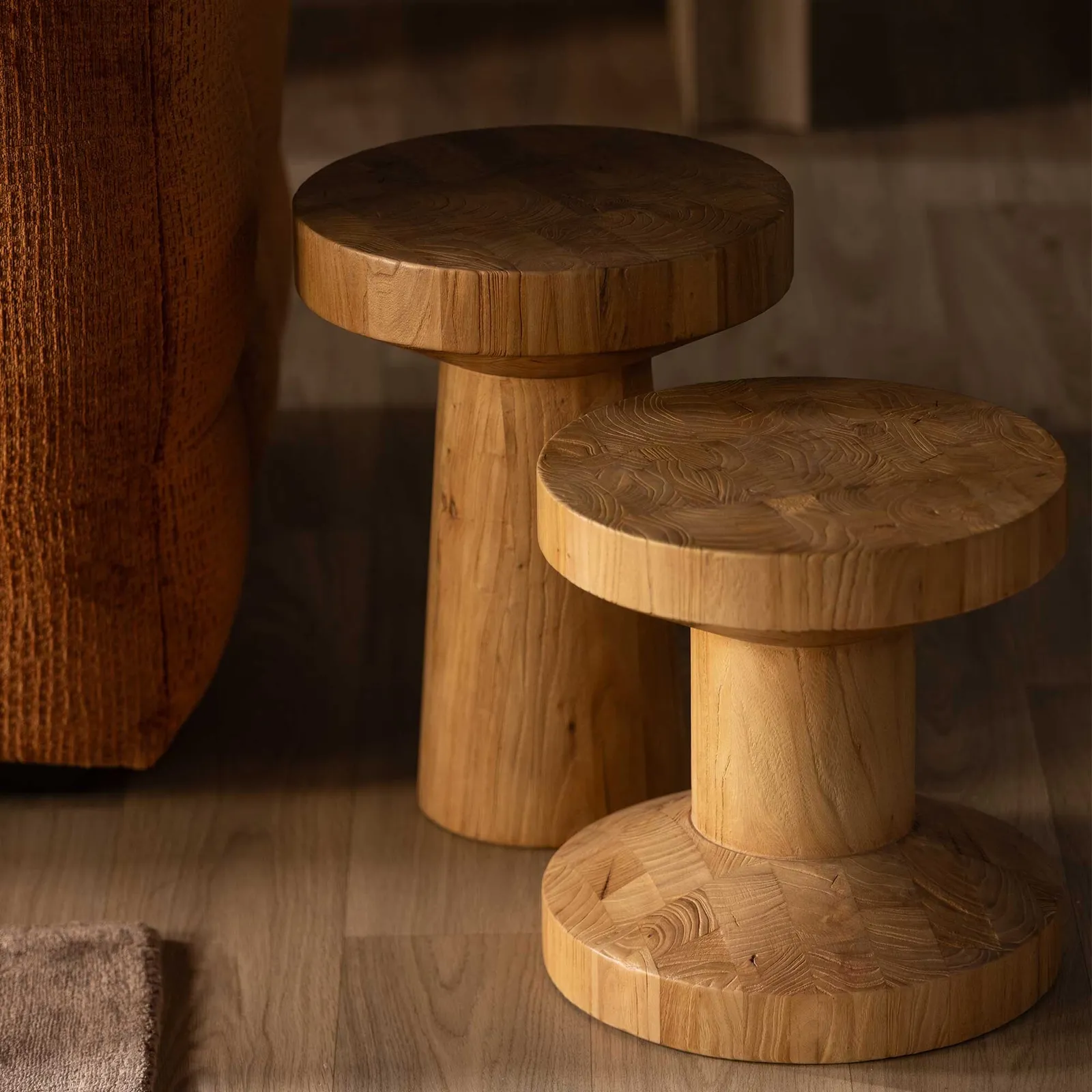 Carver Coffee Table 35X45Cm, Round Wood | Barker & Stonehouse 2
