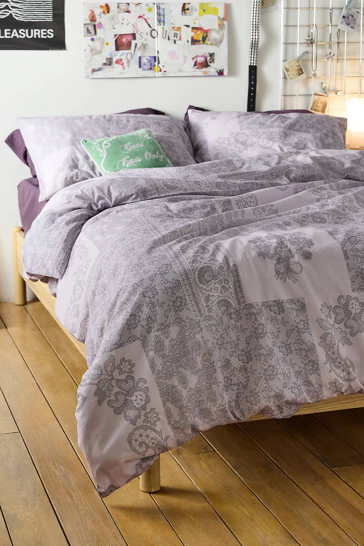 Lavender Lace Duvet Set - Lavender Single 5