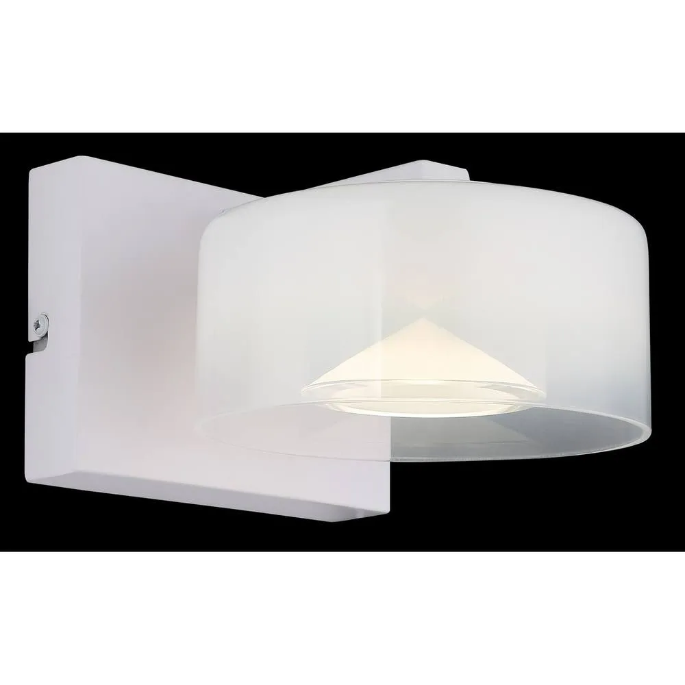 Netlighting Belinda Integrated LED Wall Lamp White Matt Opal Glass Shade LED 4000K 4