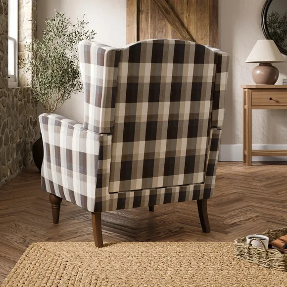 Charnwood Check Grande Armchair 2