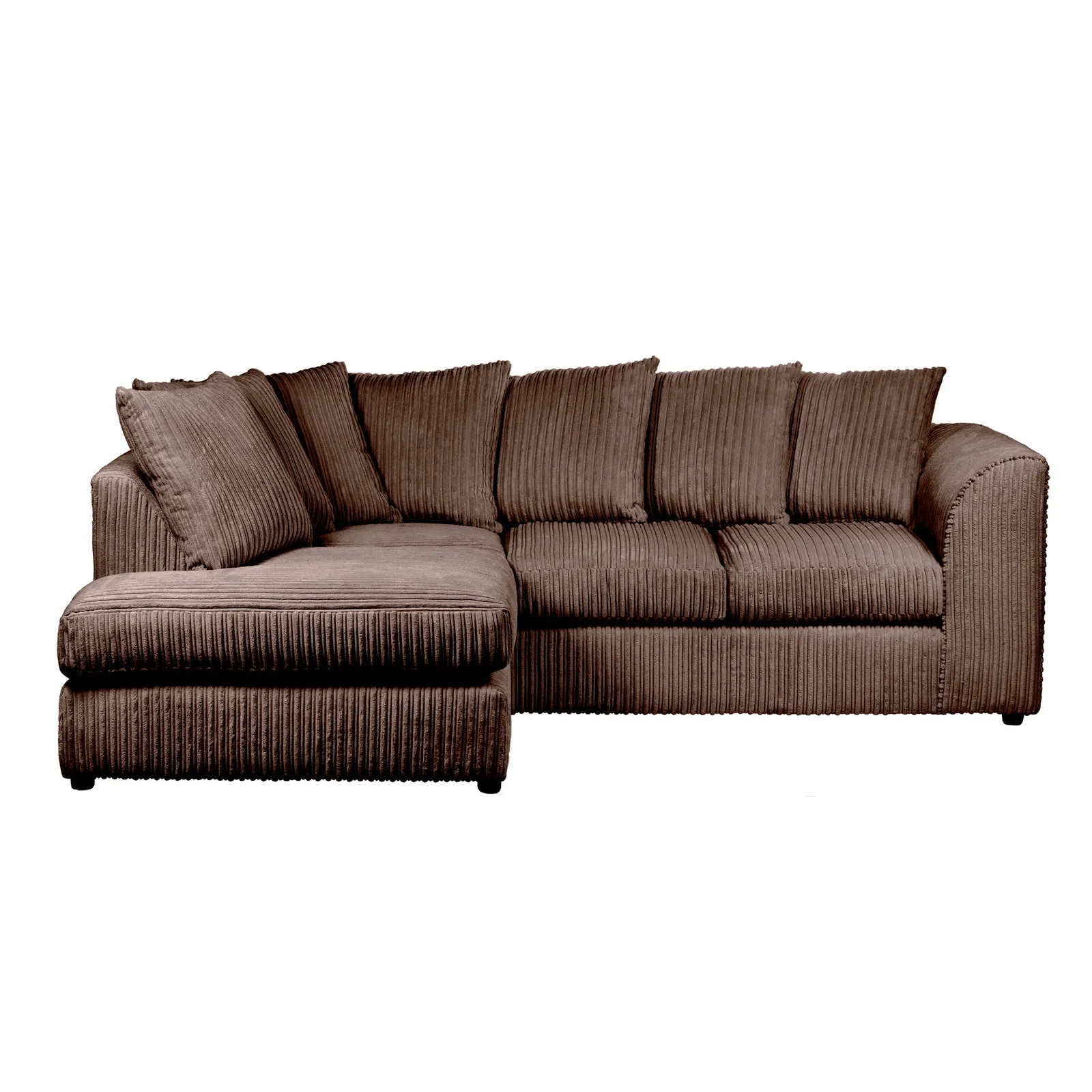 Blake Jumbo Cord Left Hand Corner Sofa Brown