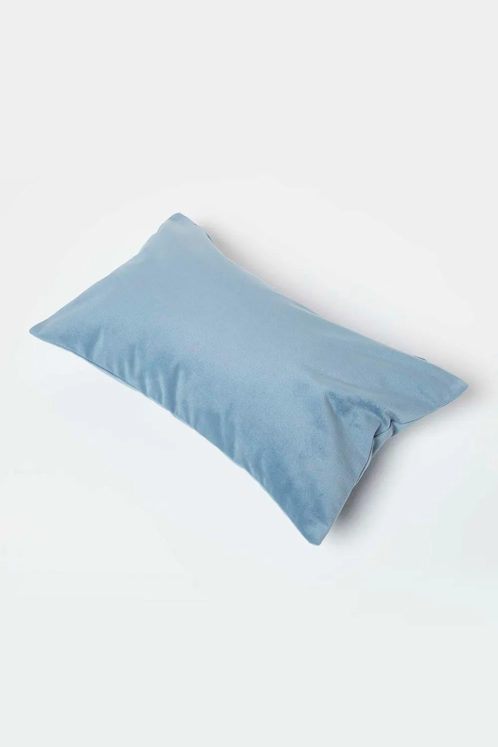 Homescapes Luxury Soft Velvet Cushion in Blue 5