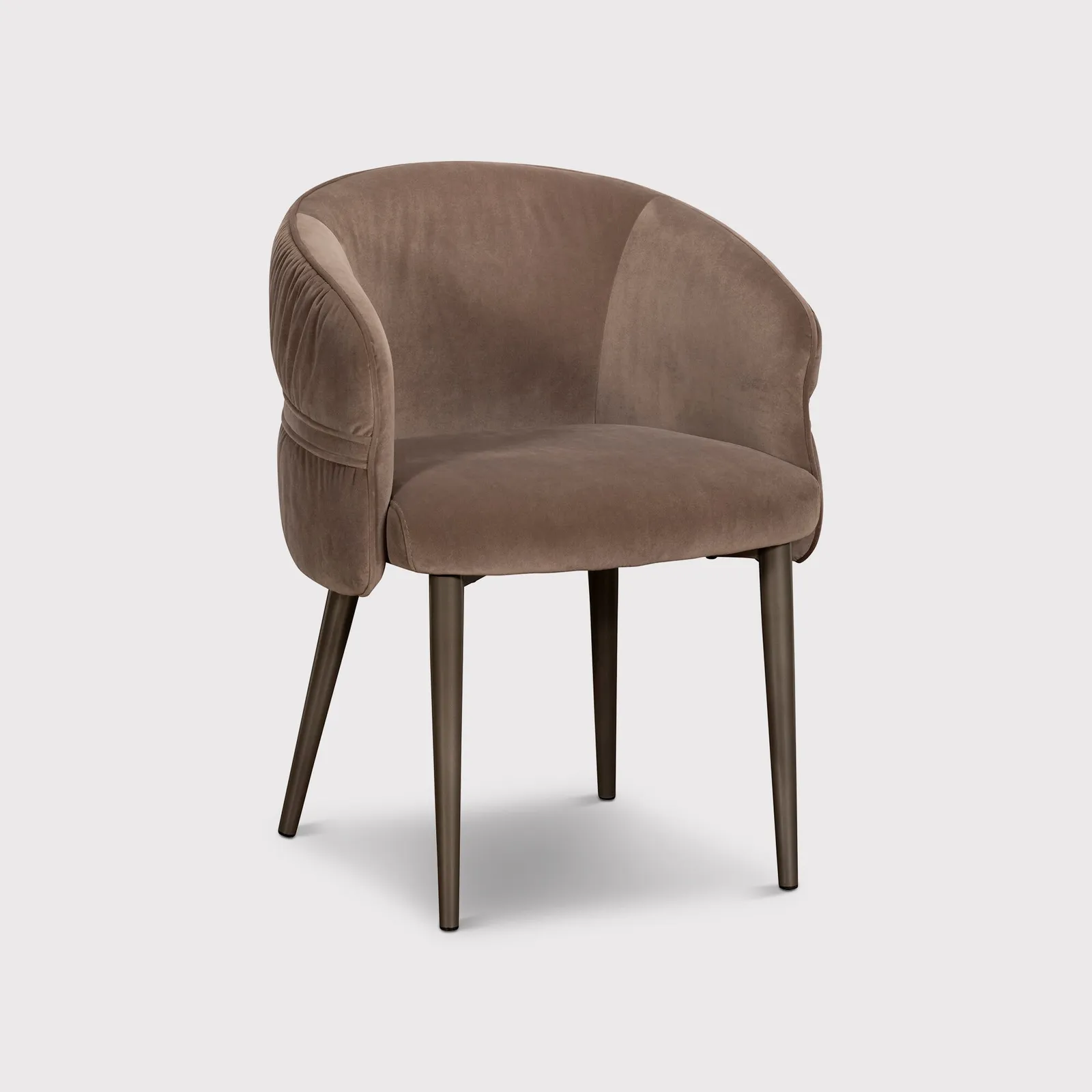 Ziggy Dining Chair 57.5X58.5X78 Cm, Brown Velvet | Barker & Stonehouse 2