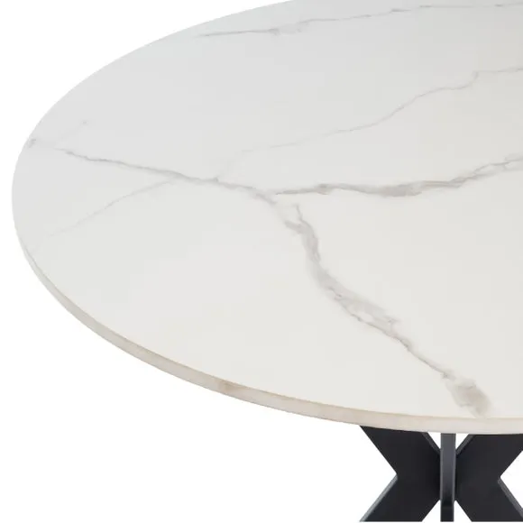 Talia 4 Seater Round 4 Seater Dining Table, Sintered Stone 3