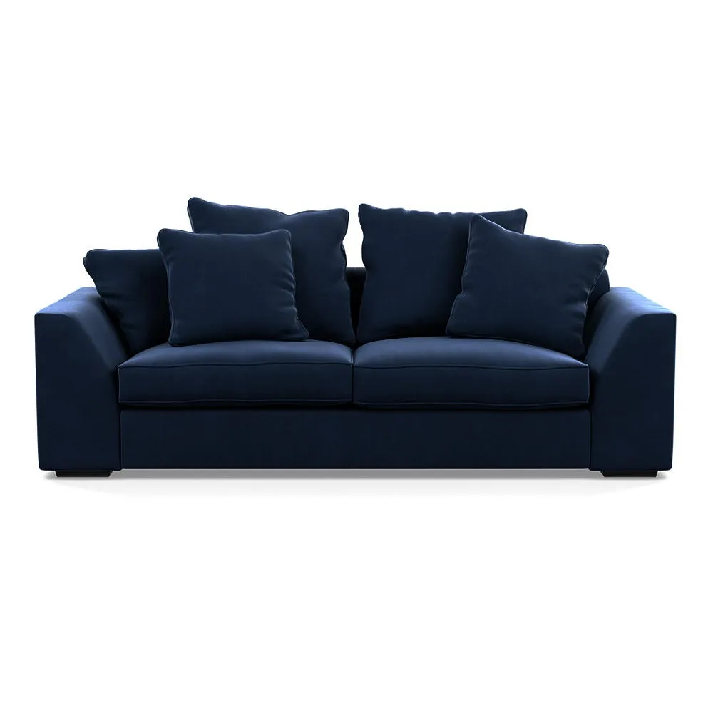 Heal's Cumulus 4 Seater Sofa Smart Velvet Dusk Black Feet 1