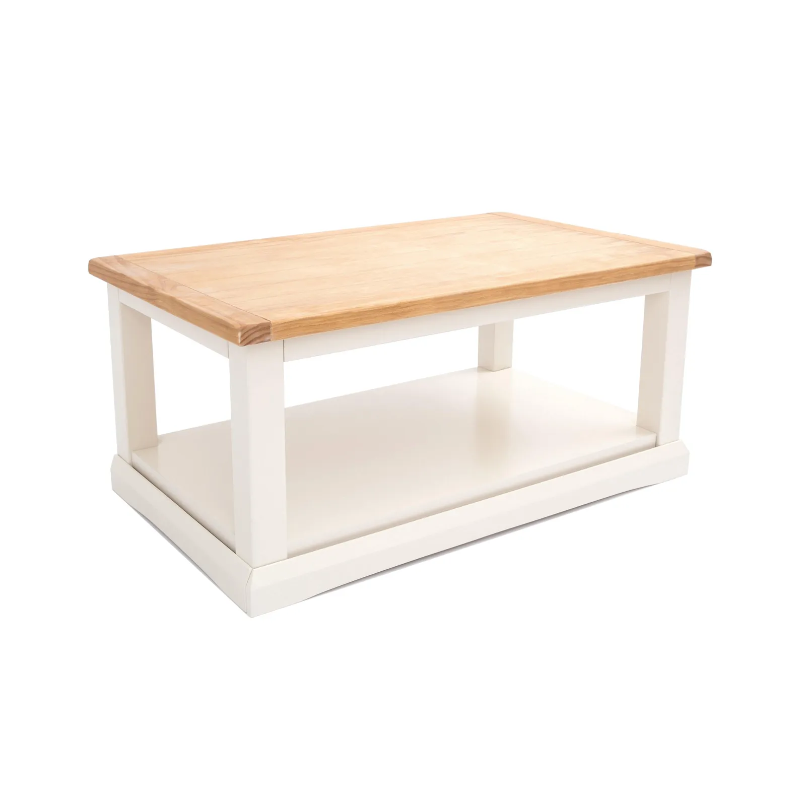 Cabinet Bits Coffee Table with Shelf - H45 W100 D60cm in Off-White 3