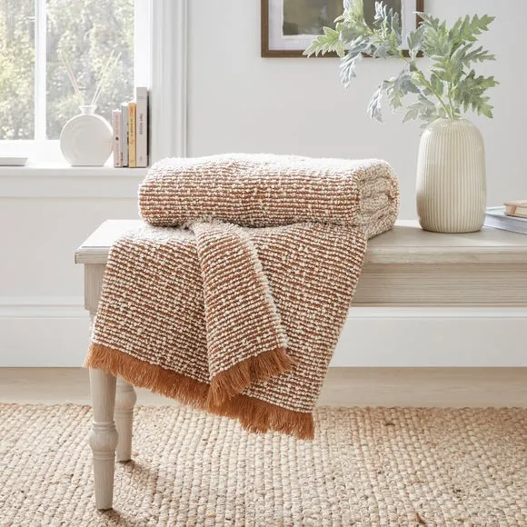 Churchgate Kibworth Boucle Throw Blanket 130x180cm 1