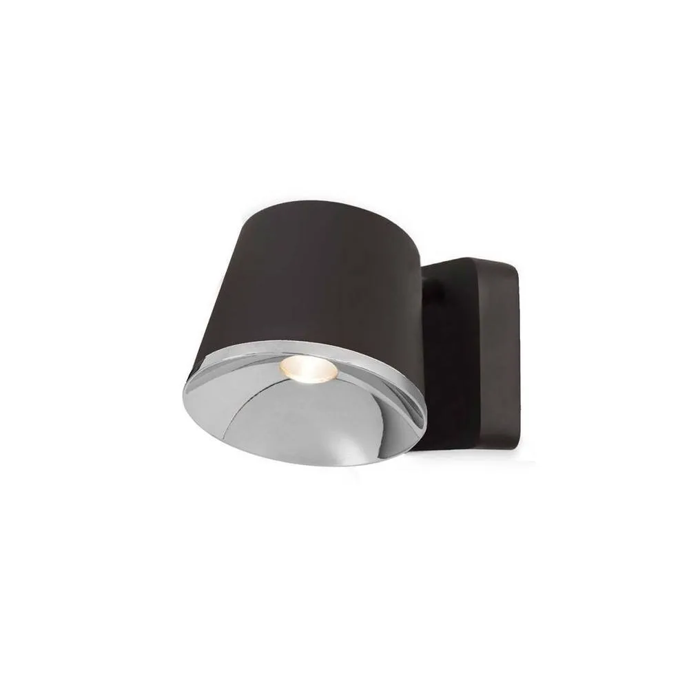 Netlighting Drone Integrated LED Indoor Dome Wall Ceiling Light Chrome Brown