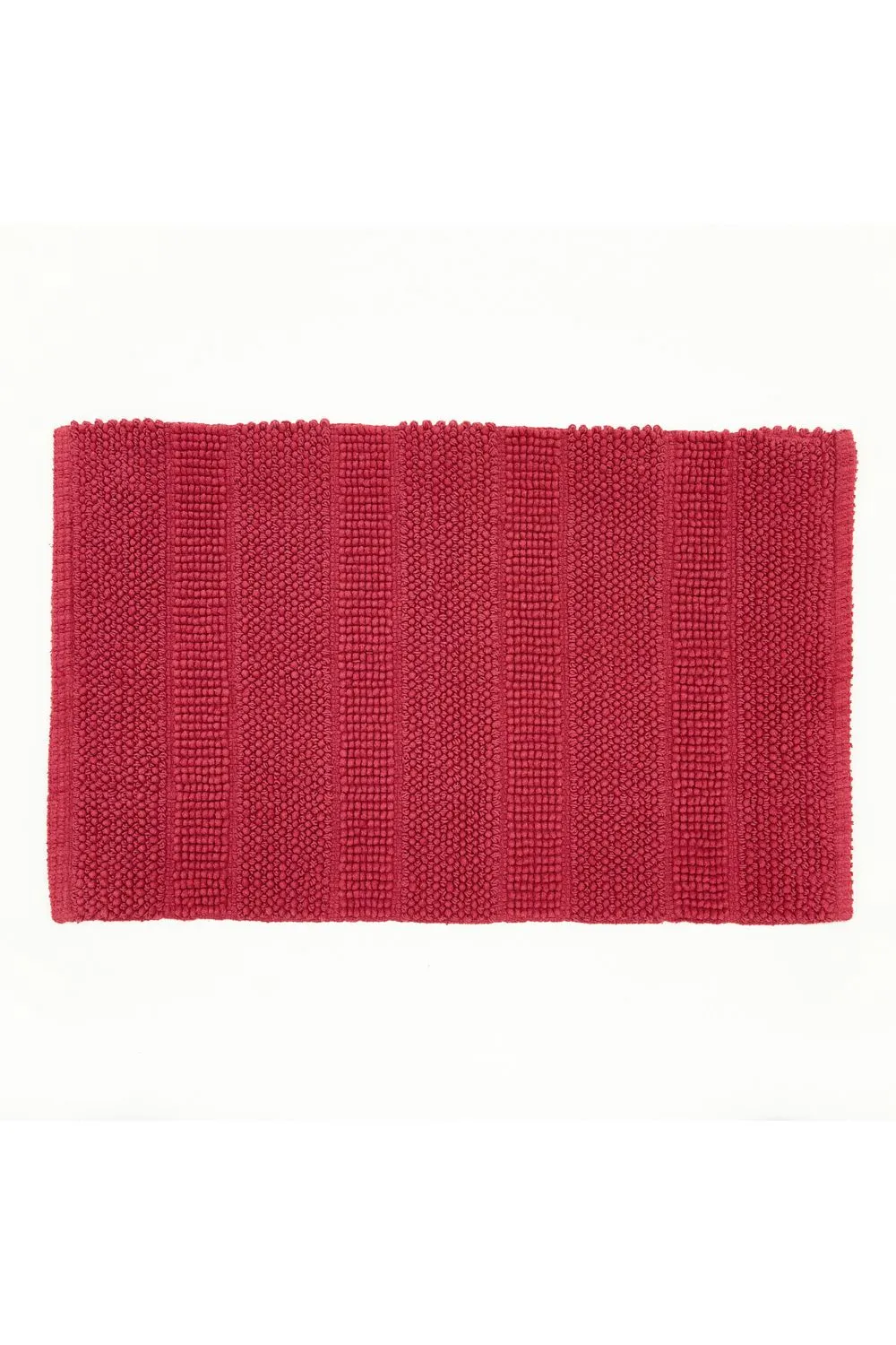 Deyongs Romeo Textured 100% Cotton Bath Mat - 1500gsm Absorbent Bathroom Rug | 1846 in Raspberry 2