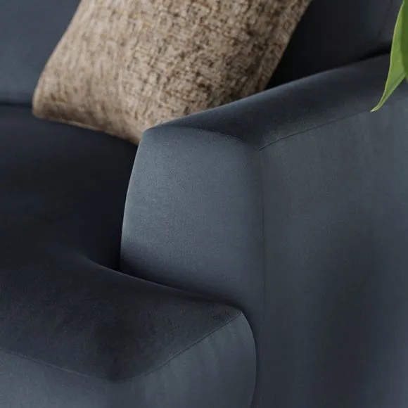 Lawson Matte Plush Velvet Corner Chaise Sofa 5