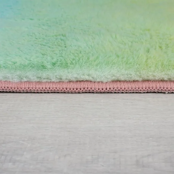 Ombre Horizontal Supersoft Faux Fur Rug 4
