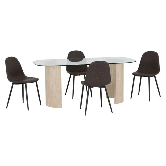 Modena & Athens Dining Table with 4 Chairs 2