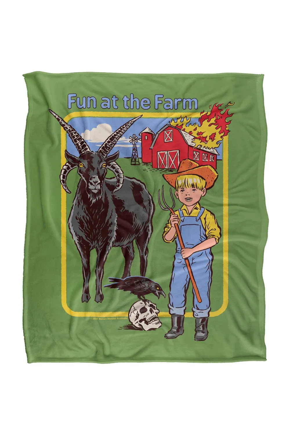 Steven Rhodes Fun At The Farm Silky Touch Super Soft Throw Blanket