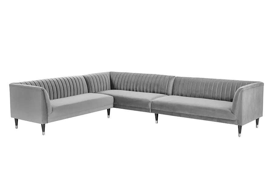 Baxter Large Left Hand Corner Sofa - Dove Grey
