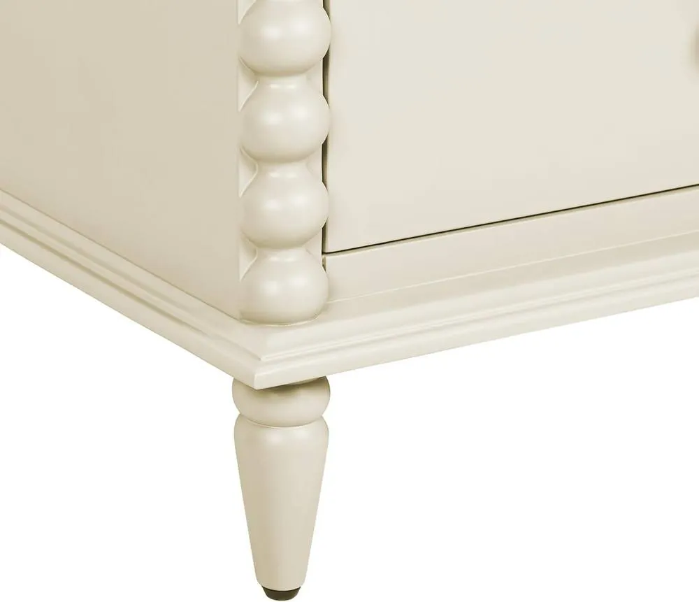 Statement Furniture Cromwell Large 6 Drawer Chest of Drawers with Bobbin Design in Cream 5