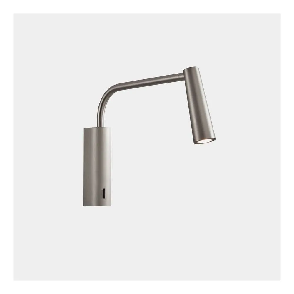 Netlighting Gamma Extend LED Reading Light Adjustable Arm Nickel IP20 2.1W 2700K in Grey