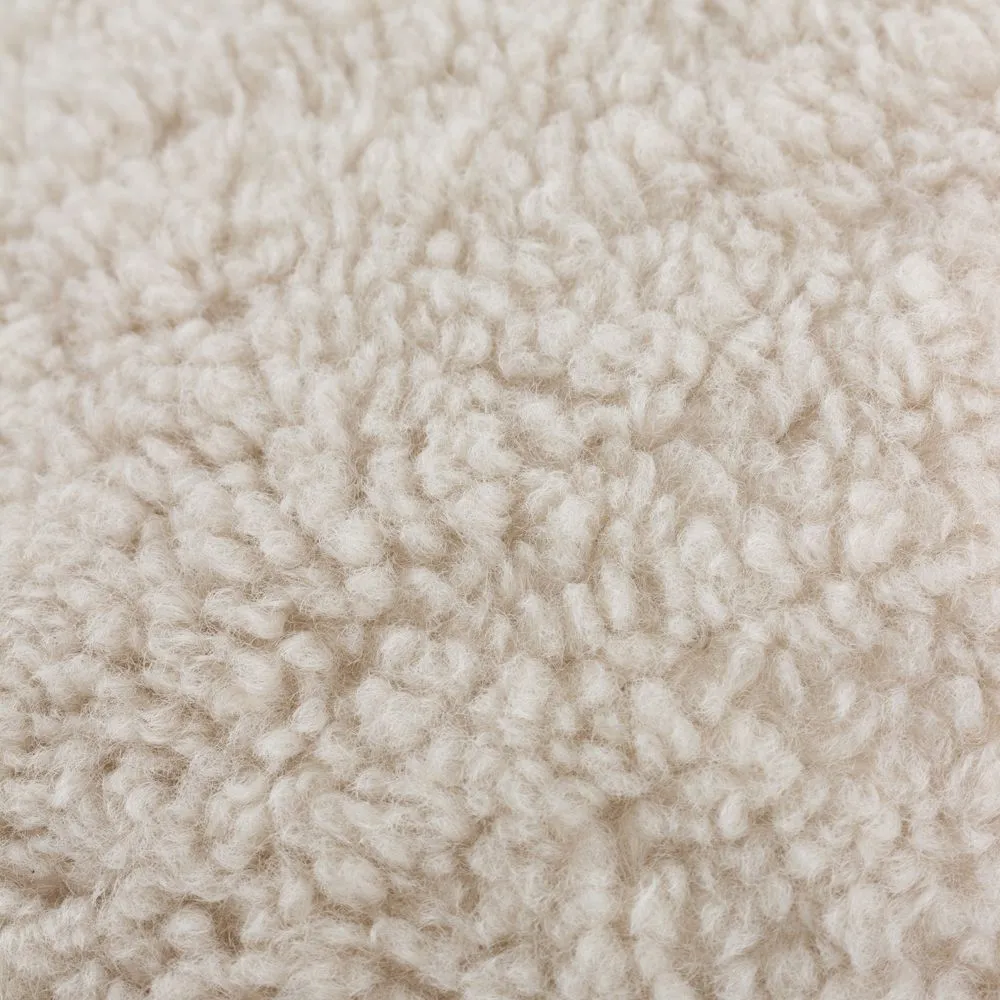 Yard Olann Faux Shearling Cushion in Beige 4
