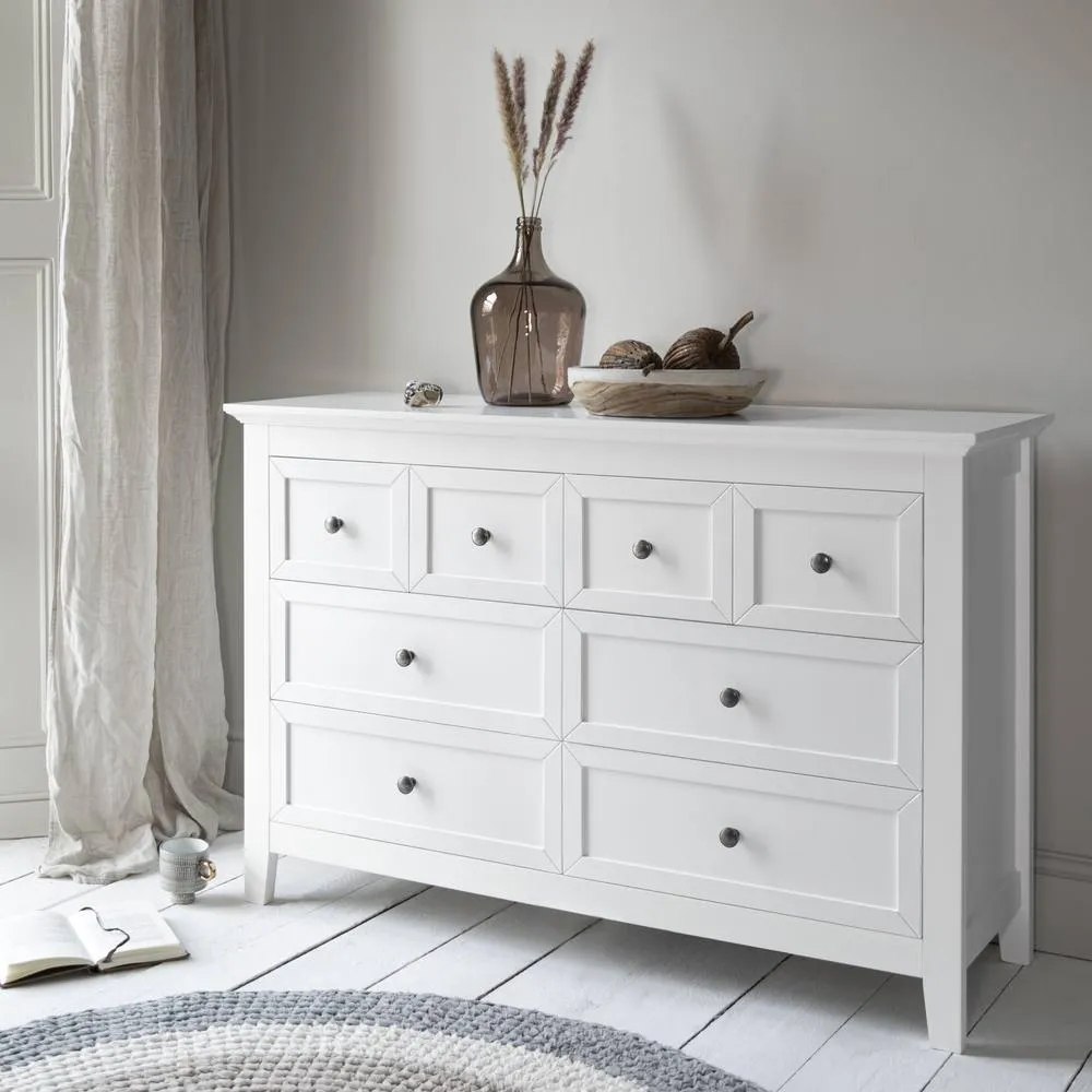 Nöa and Nani Karlstad Chest of Drawers 8 Drawer in White