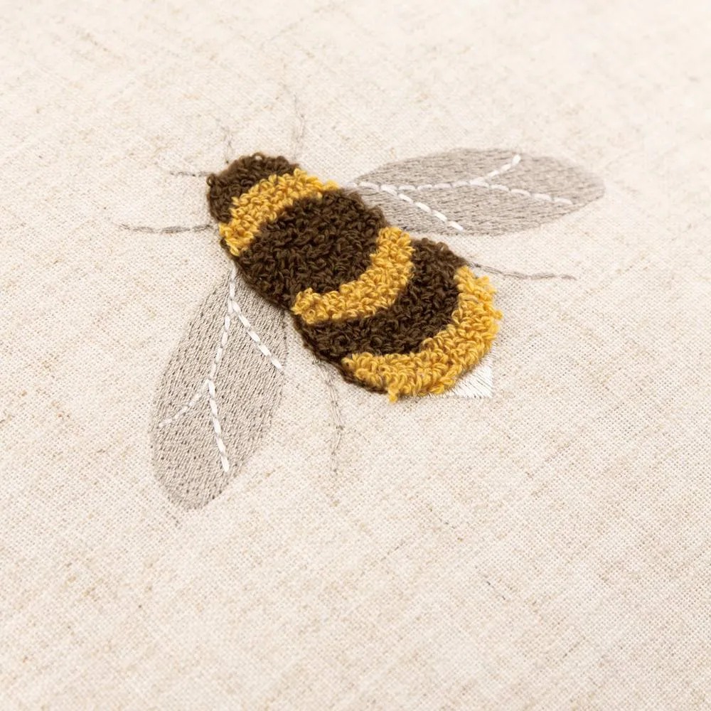 Wylder Ramble Bee Tufted Cushion in Light Beige 5