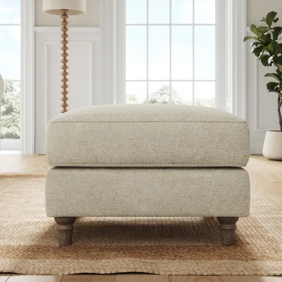 Flori Soft Chenille Footstool 2