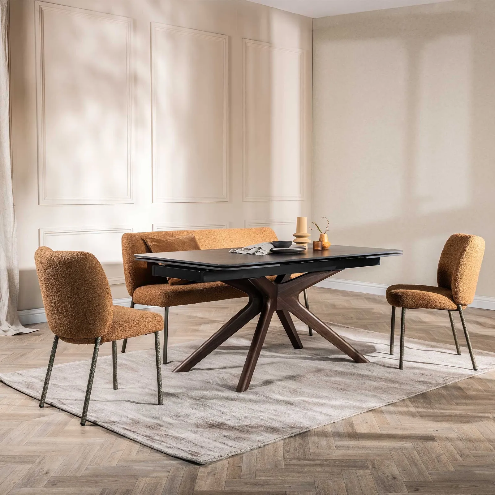 Estelle Dining Chair, Brown Fabric | Barker & Stonehouse 4