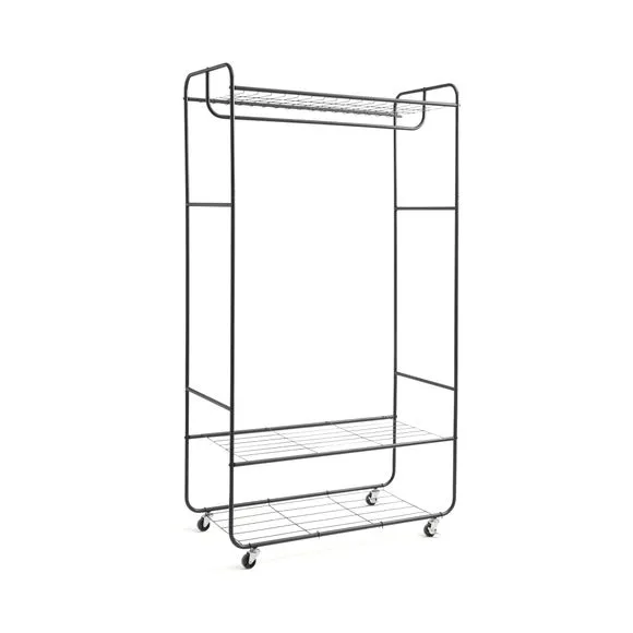 Metal Clothes Rail with Shelving 3