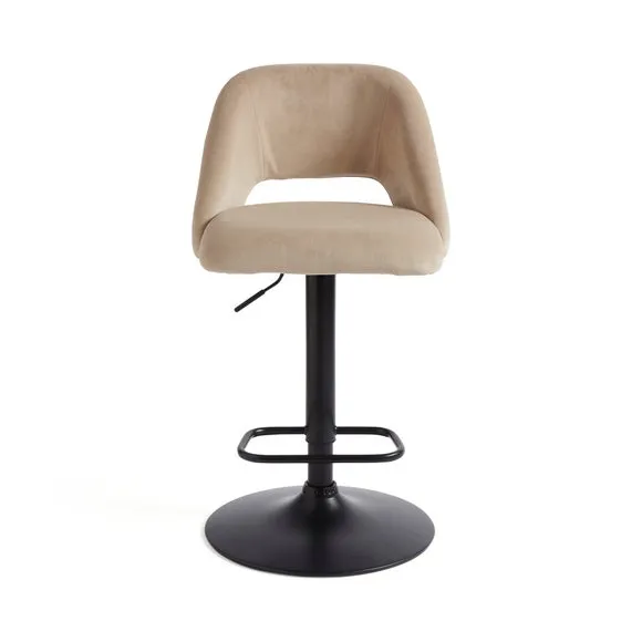 Jonas Adjustable Height Bar Stool, Velvet 6