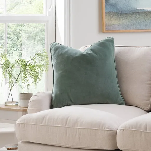 Clara Cotton Velvet Square Cushion 1