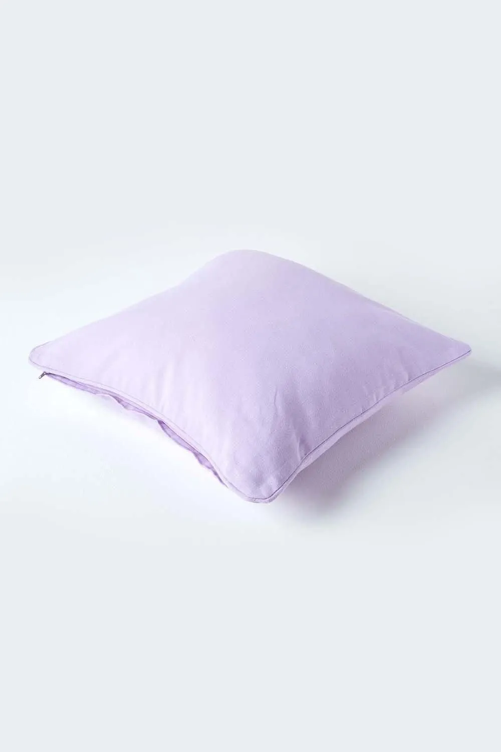 Homescapes Cotton Plain Cushion Cover in Mauve 3