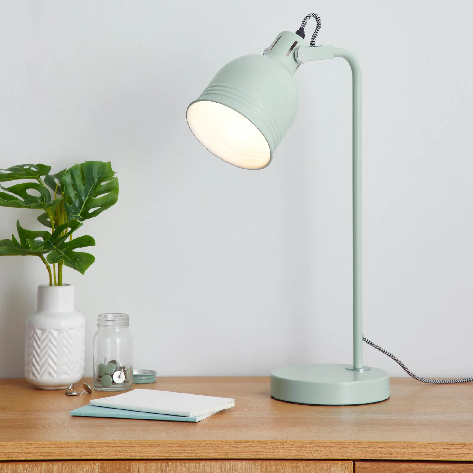Isaac Seafoam Task Lamp Blue