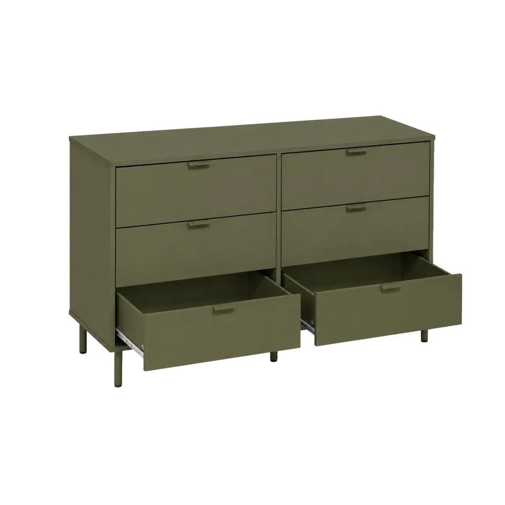 sweeek Chest of 6 drawers wood decor & metal in Khaki 4