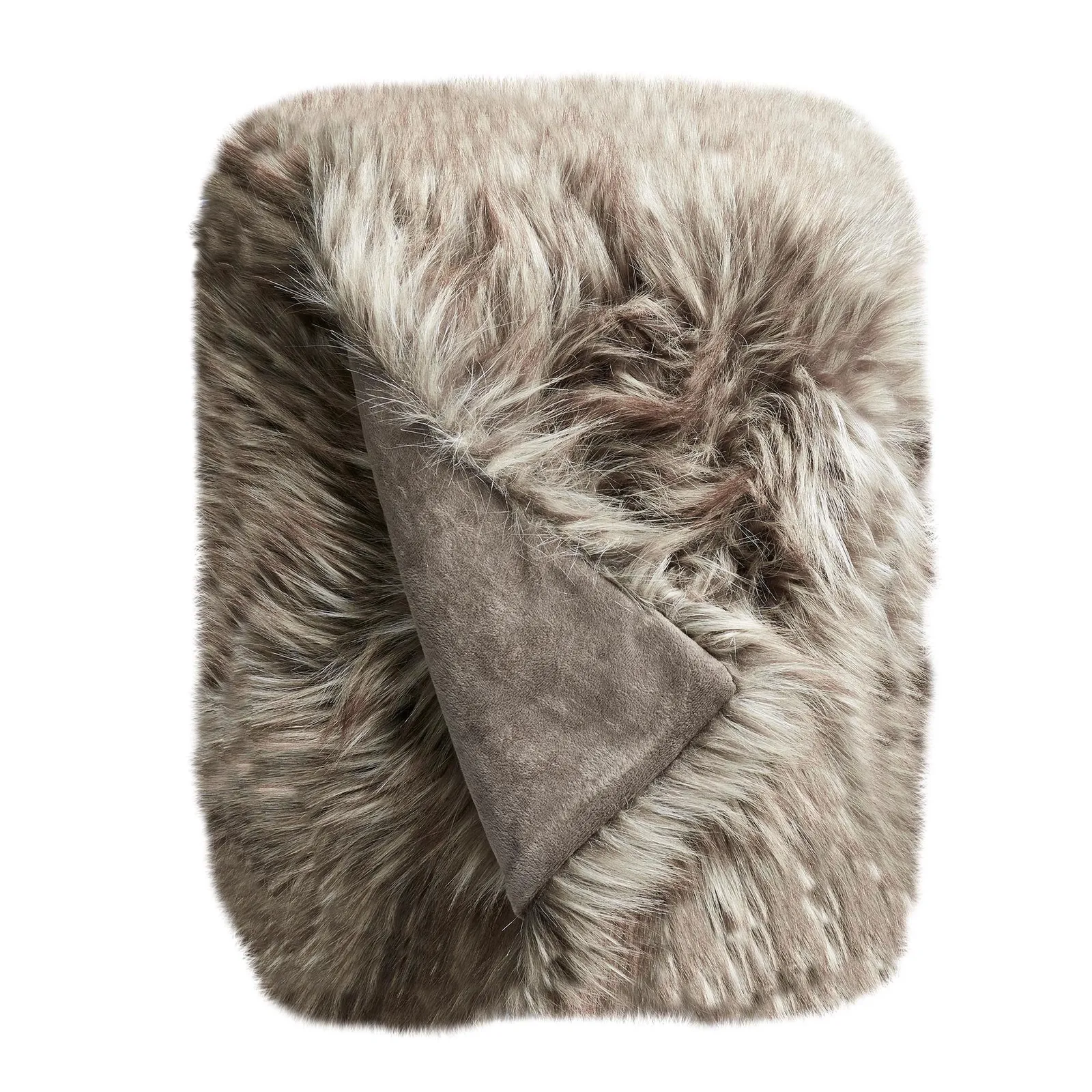 Bear Faux Fur 130cm x 180cm Throw Beige