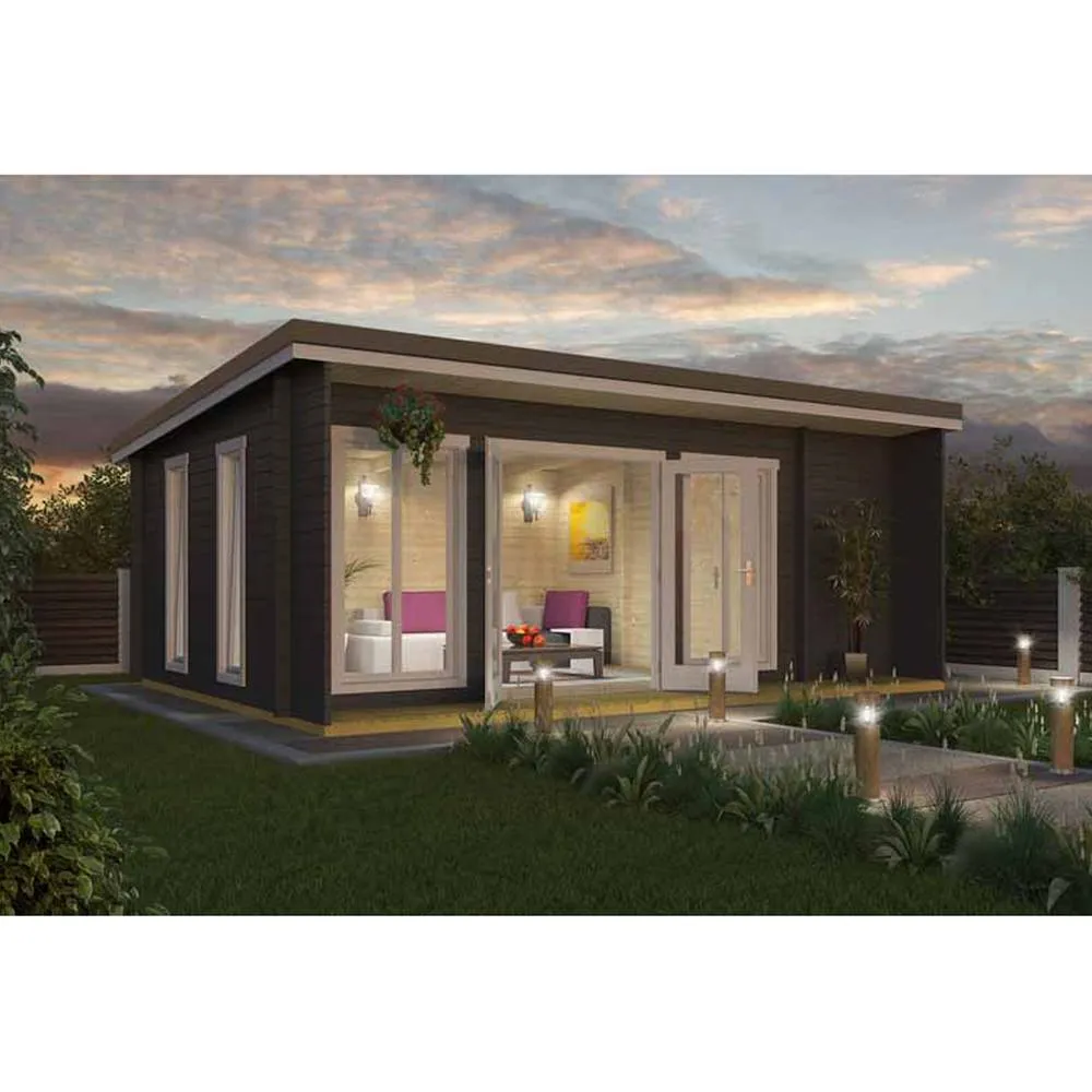 Lasita Maja Ltd Japan-Log Cabin, Wooden Garden Room, Home Office - L648xW470xH250.8 cm in Brown 3