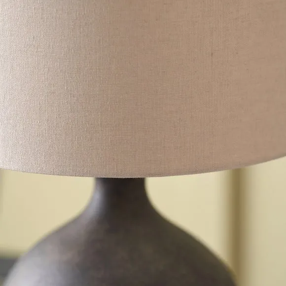 Pacific Lifestyle Kovu Matt Bronzed Round Ceramic Table Lamp 3