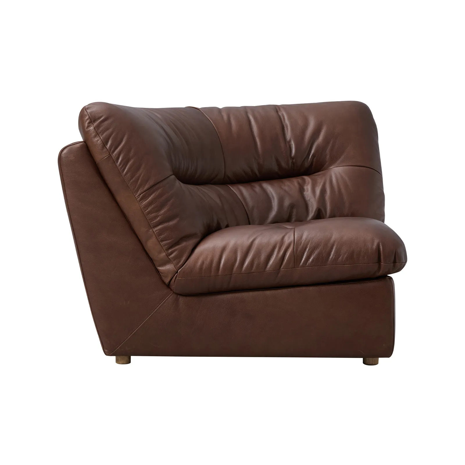 Timothy Oulton Lush Sectional Corner Modular Sofa, Brown Leather | Barker & Stonehouse 4