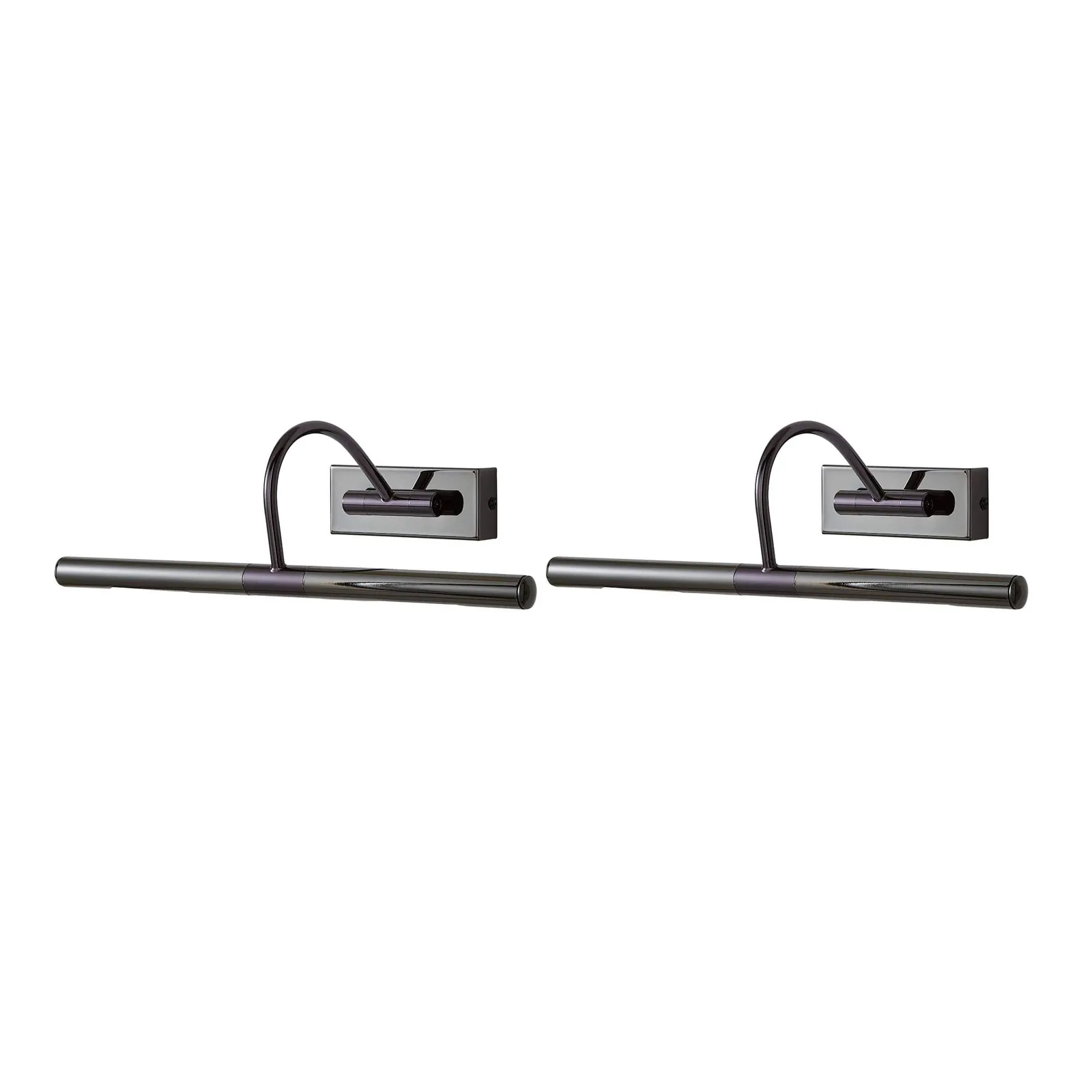 ValueLights Capri Pair of Adjustable Twin Bulb Picture Wall Lights with G9 Bulbs in Black 1