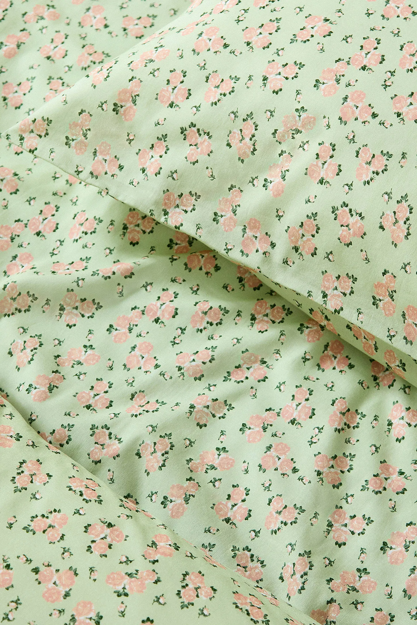 Maisie Green Floral Duvet Set - Light Green 2
