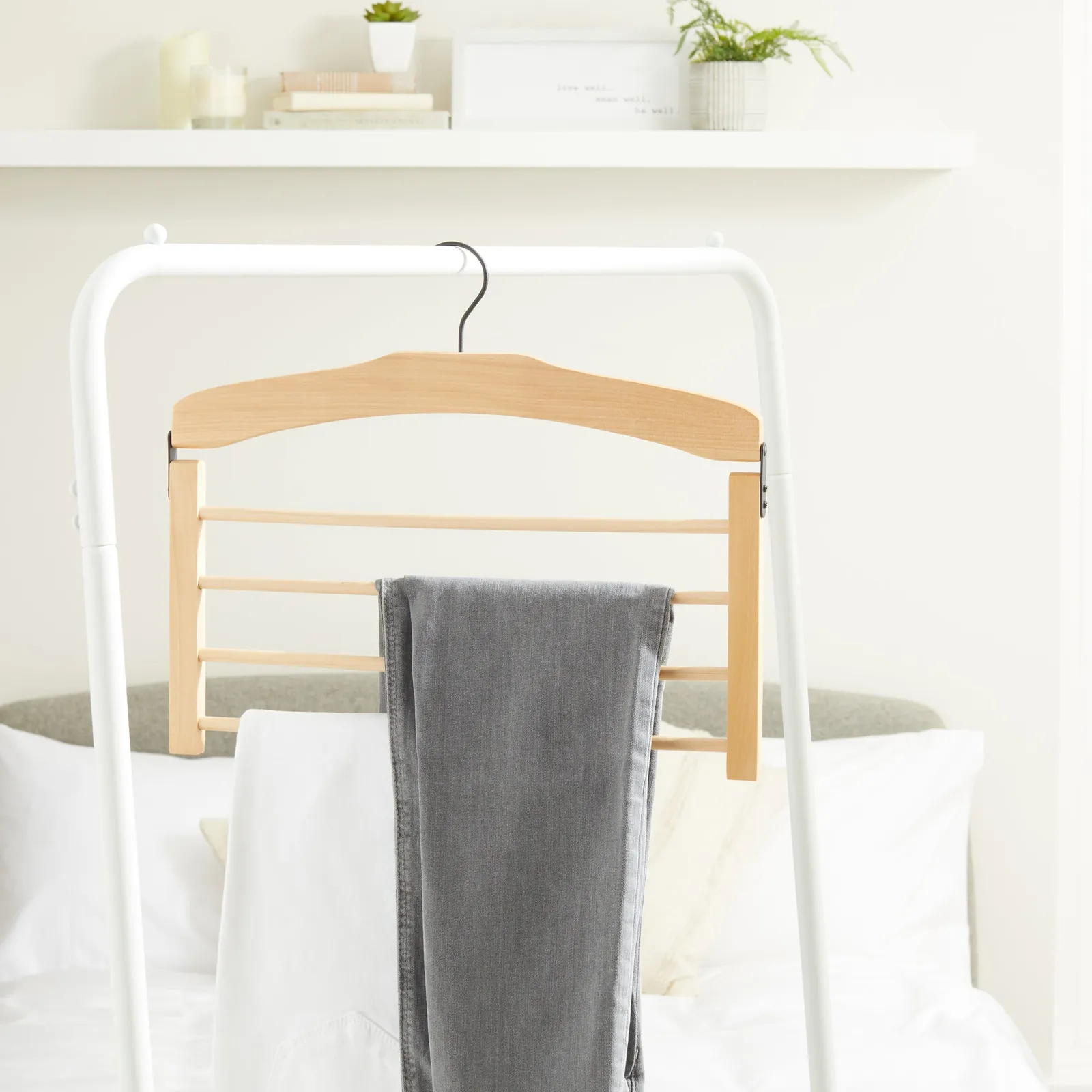 Wooden Black Multi Trouser Hanger Black