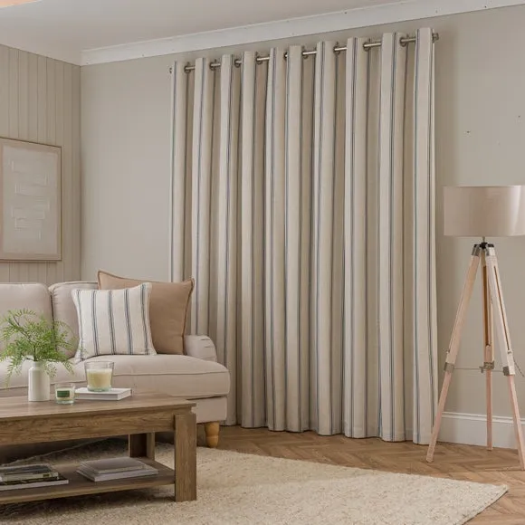 Folkstone Stripe Eyelet Curtains 4