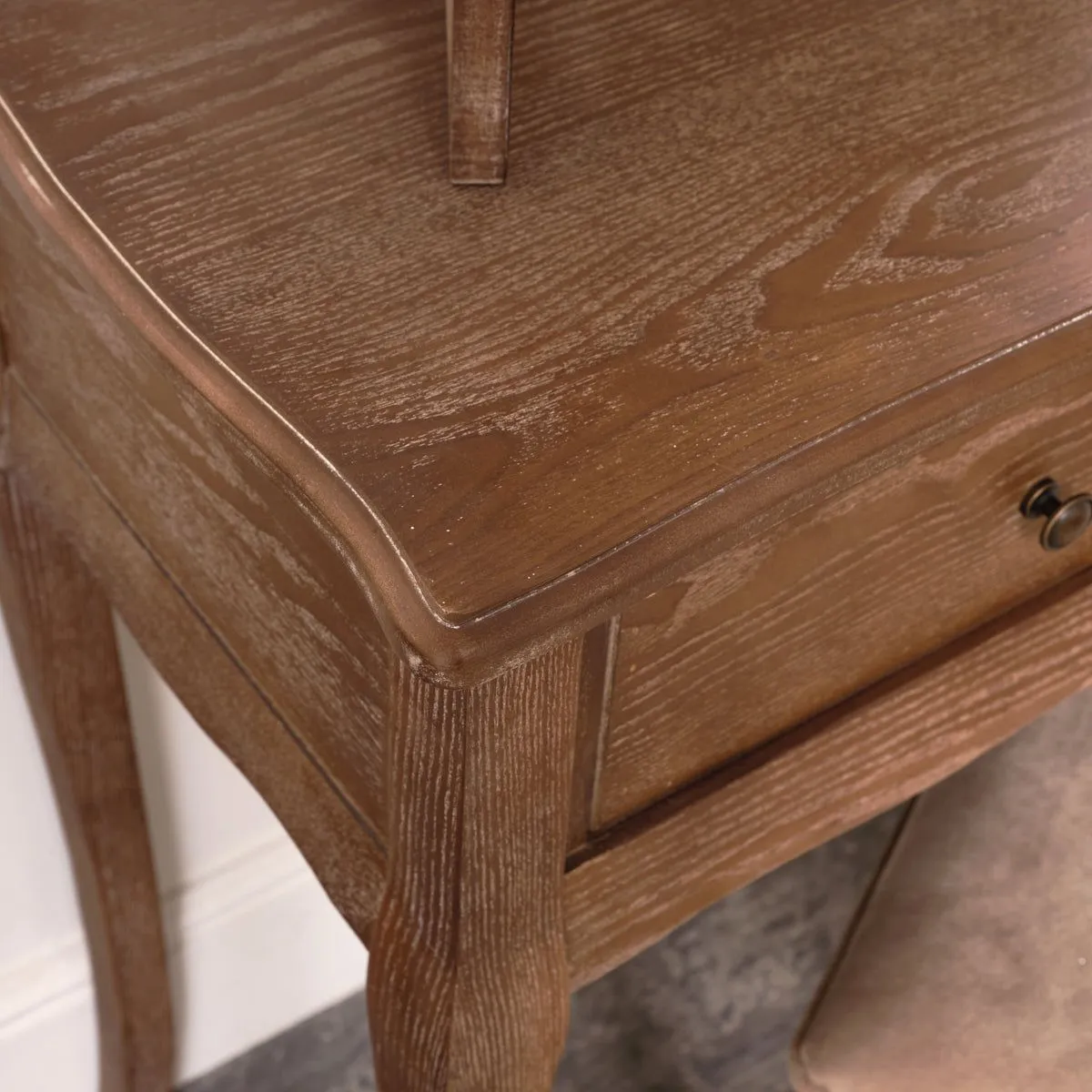 Melody Maison Dark Wood 2 Drawer Dressing Table - Ashwell Range in Dark Brown 6