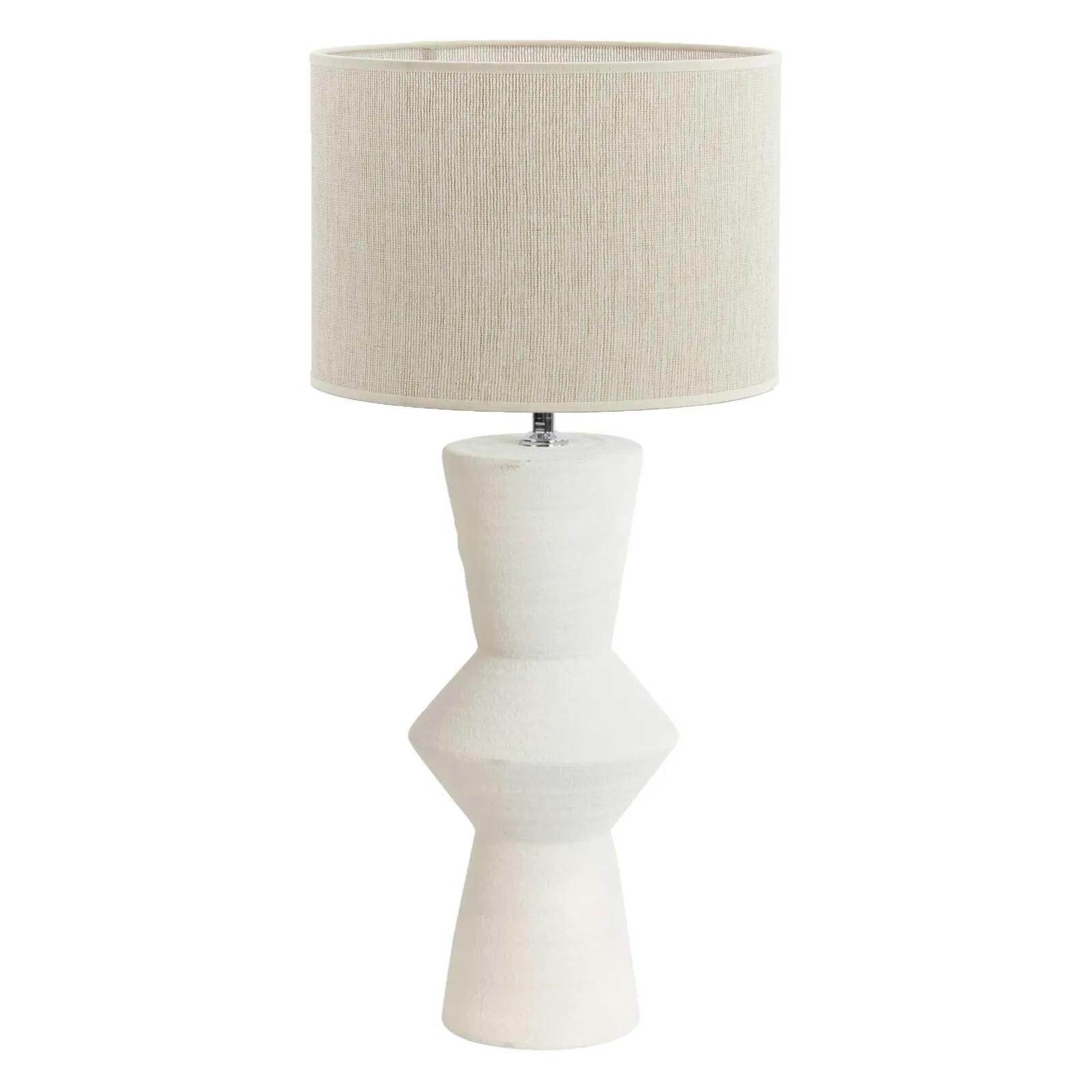 Ceramic Shaped Table Lamp, White | Barker & Stonehouse