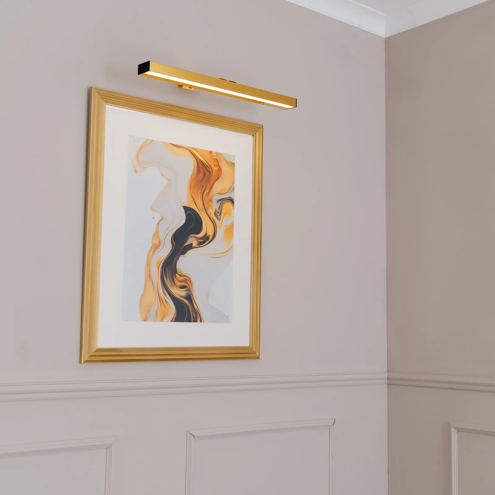 ValueLights Ryle Rechargeable Easy Fit Wall Touch Single Light Fitting in Gold 3