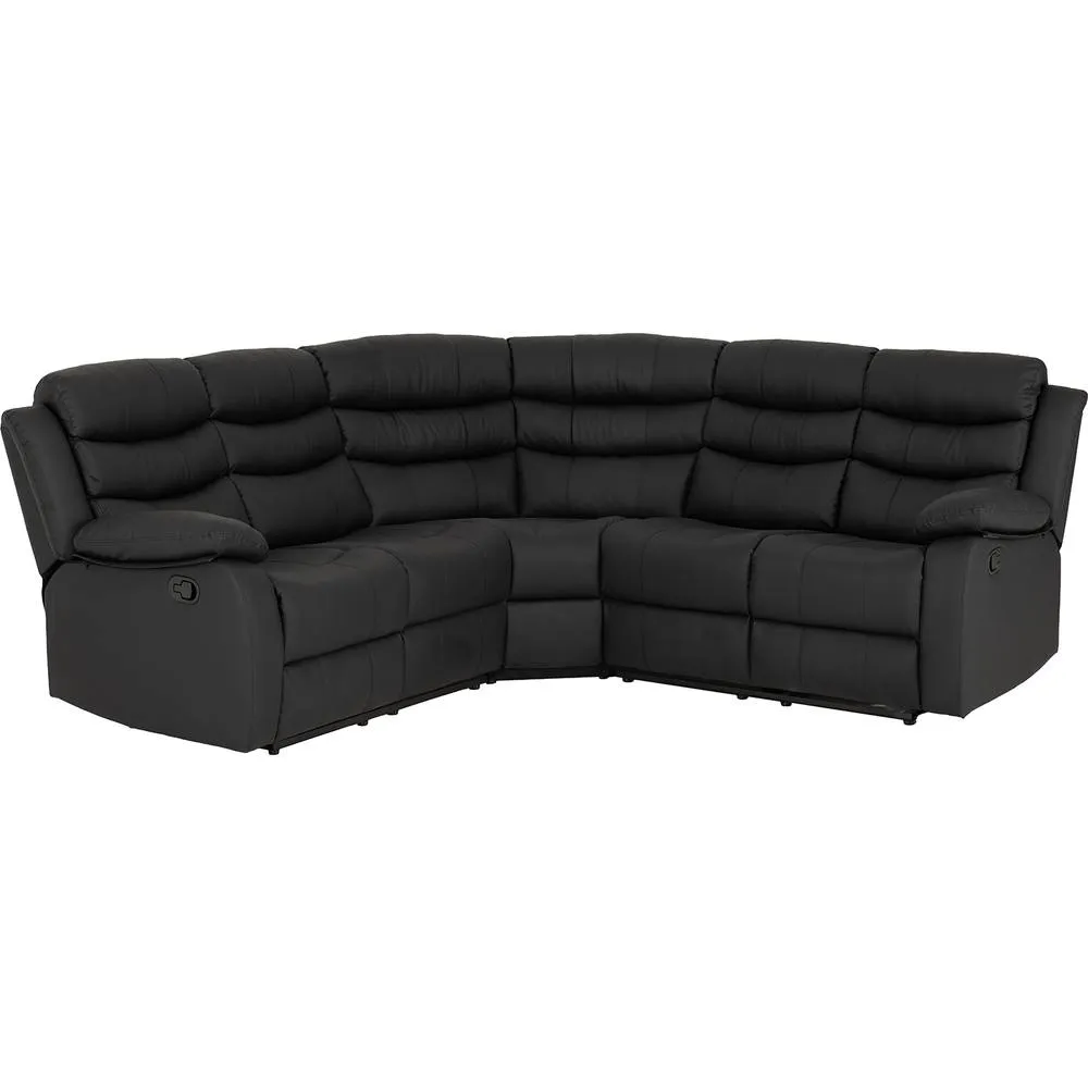 Seconique Roma Corner Recliner Sofa in Black 2